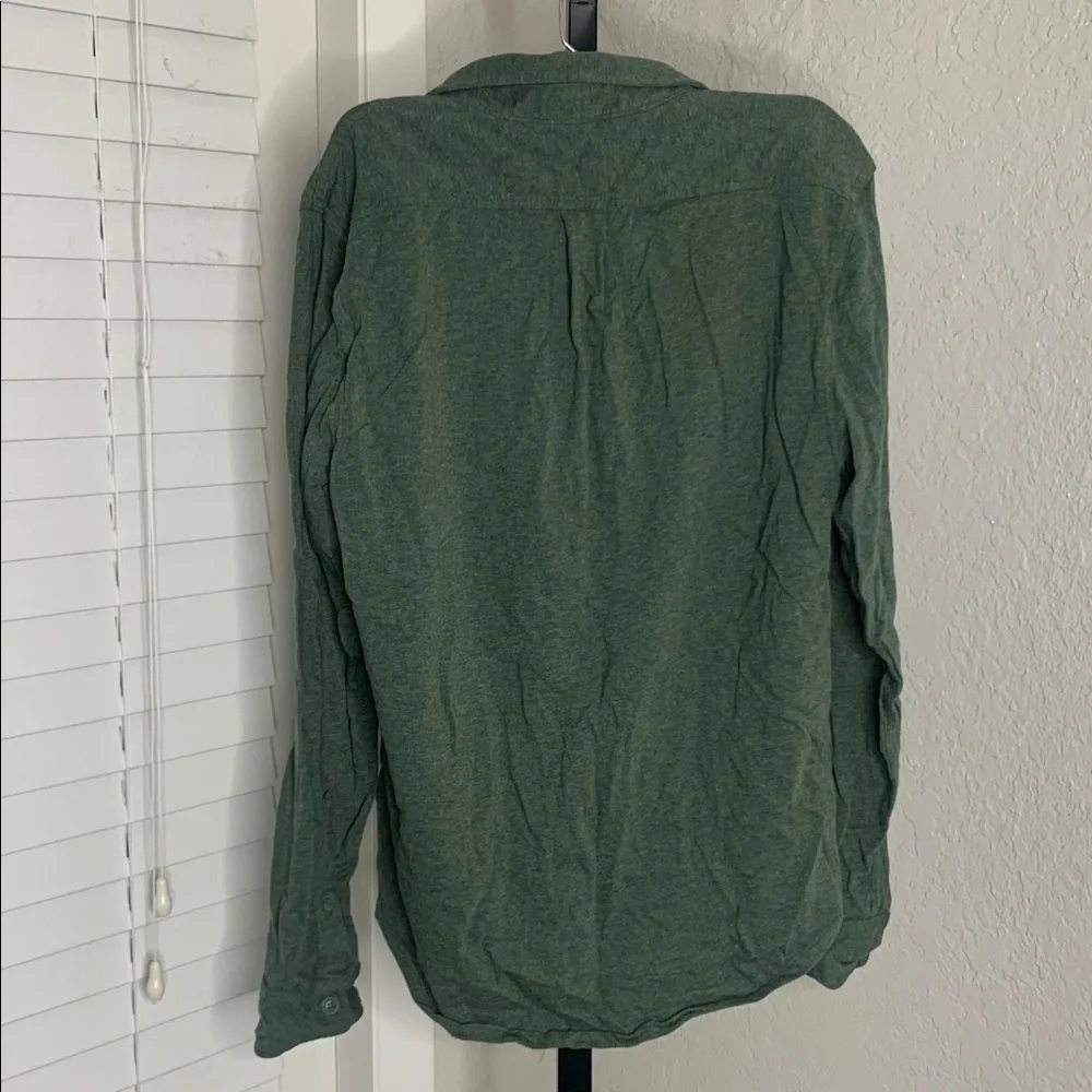 J Crew slub jersey cotton yarns Casual Button Down long sleeve slim untucked m - Picture 6 of 6